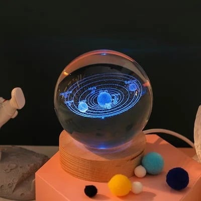 3D Crystal Ball Planet